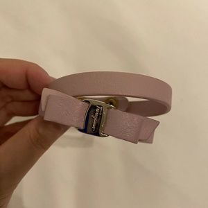 Ferragamo Leather Bracelet Pink